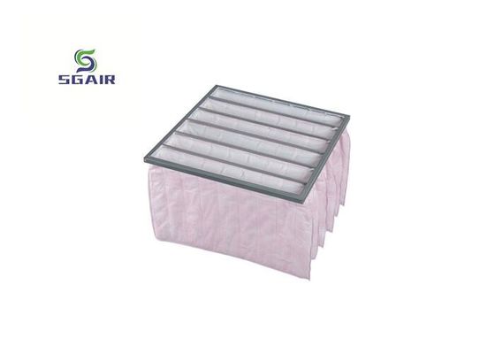 Aluminium Daur Ulang Bisa dicuci H14 Kantong Kantong Filter Udara Warna Pink