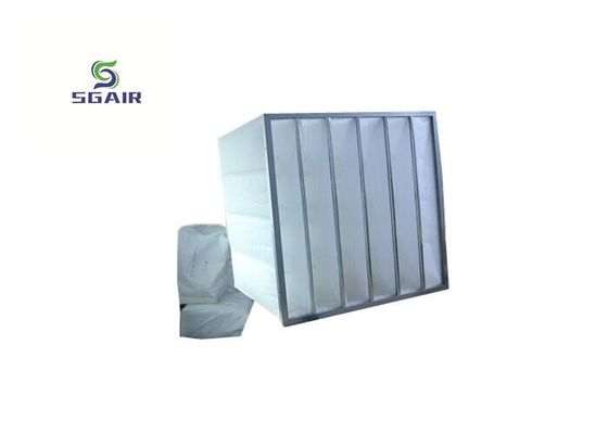 F7 Aluminium Bag Filter Disesuaikan Dengan 99,97% H13~H14 Efisiensi