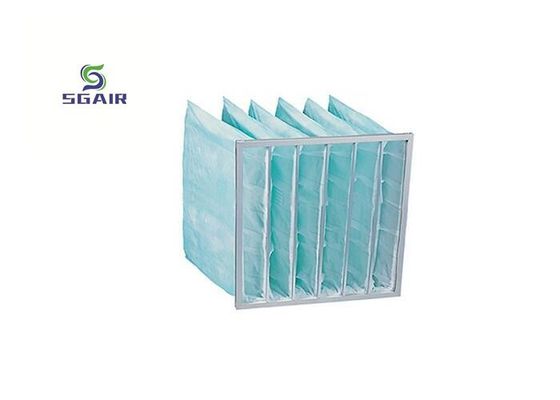 Kekuatan Tinggi Hepa Bag Filter T Berbentuk Gesper Logam Untuk Rangka Galvanis