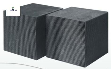 Honeycomb Kubu Karbon Aktif Daya tahan angin rendah Fungsi Adsorpsi yang Lebih Baik