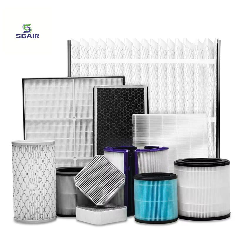 Anti Korosi AC Hepa Filter Resistensi rendah 65%-95%
