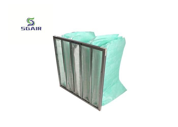 Rumah Sakit Gunakan Aluminium Alloy Frame Fiberglass F8 Bag Filter Untuk AC