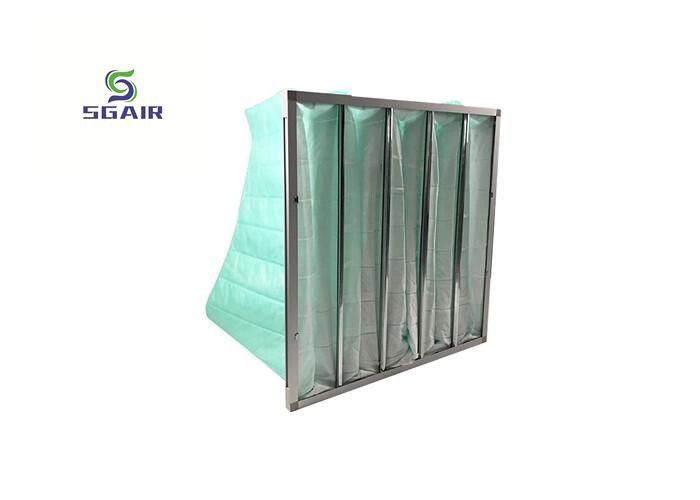 Serat kaca H14 Aluminium Bag Filter, Pocket Air Filter 21mm
