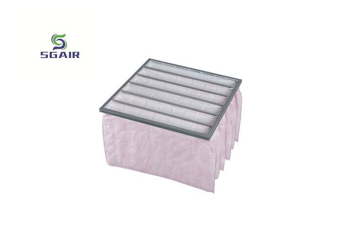 Aluminium Daur Ulang Bisa dicuci H14 Kantong Kantong Filter Udara Warna Pink