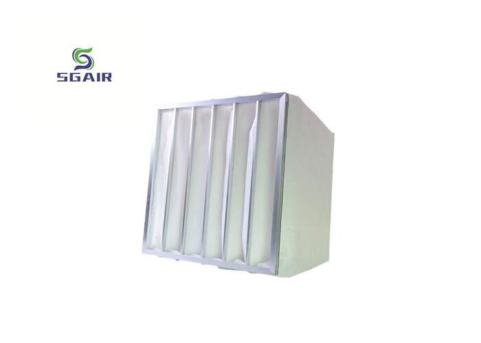 99.97% F9 Aluminium Bag Filter, Filter Serat Sintetis Untuk AC