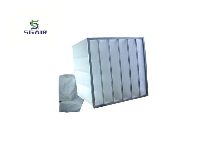 F7 Aluminium Bag Filter Disesuaikan Dengan 99,97% H13~H14 Efisiensi