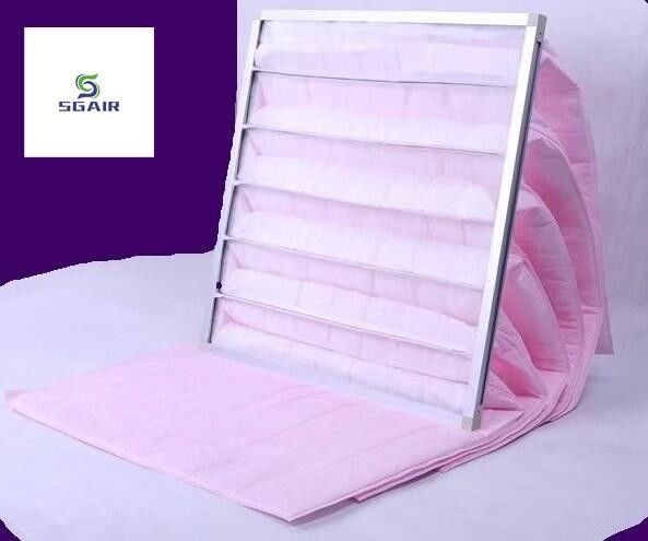 Melt Blown Synthetic 595mm Air Purifier Filter, F7 Bag Filter Kuning