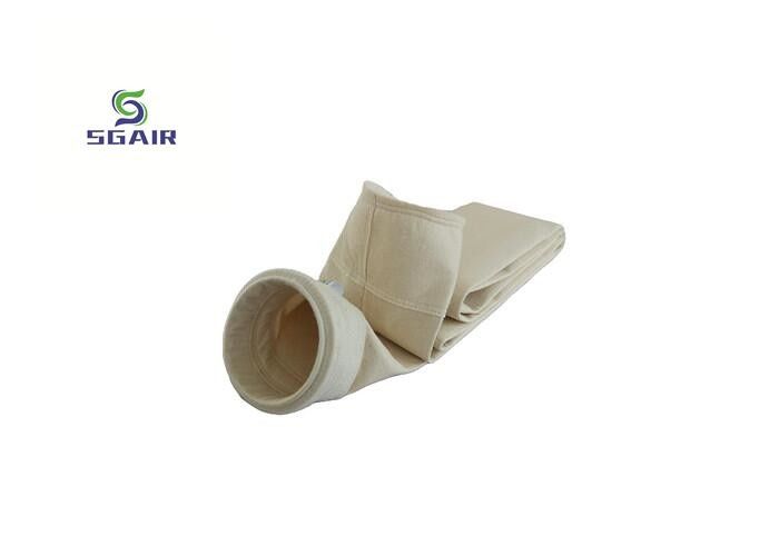 Polypropylene Fiberglass Dust Bag Filter Warna Alami Sertifikasi CE