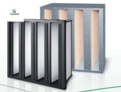 Efisiensi menengah Filter gabungan / HEPA Com Bined Filter Area Filtrasi yang dapat diperluas