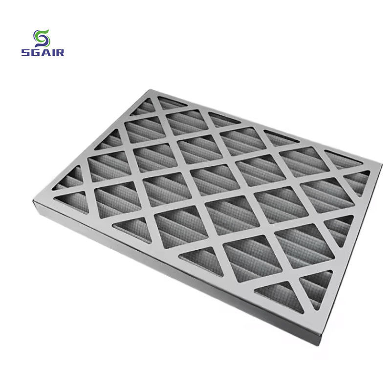 Efek kasar F6 AC Hepa Filter Tip Lipat Panel Filter