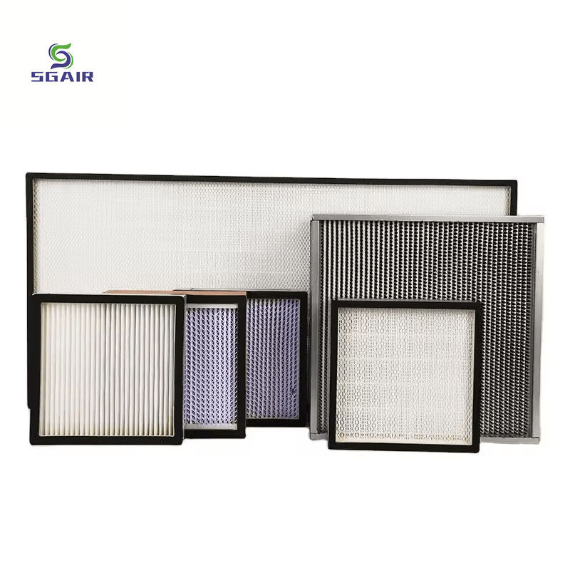 Kondisi udara G4 Hepa Filter Tipe V Kombinasi Lipat Kompak