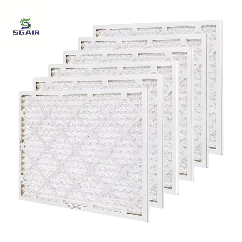 20x25x1 HVAC Pre Air Filter Karton Panel pleated untuk AC Furnace