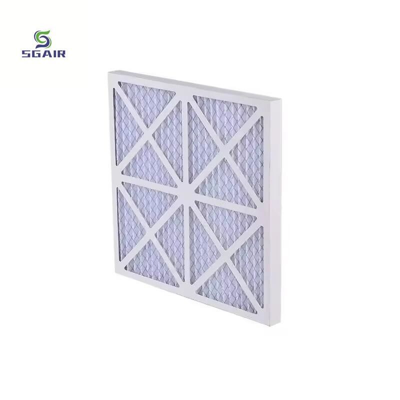 Kerangka Kertas 99,99% Filter Udara HVAC Menghilangkan Gas Berbahaya
