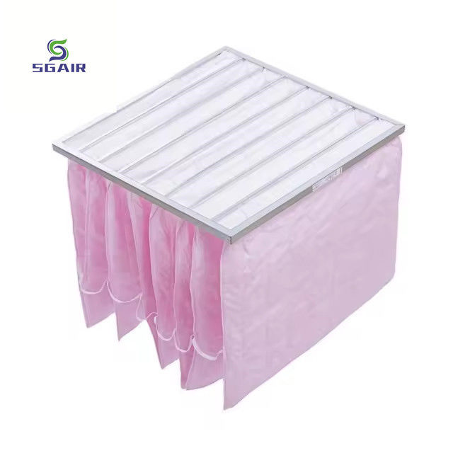 Jenis Kerangka Filter Kantong Kantong Kapasitas Tahan Bubuk Besar