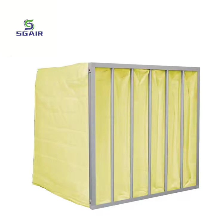 F7 Filter udara saku bervolume kecil Kapasitas penyimpanan kotoran besar