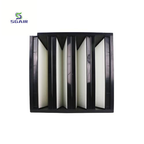 Filter udara F9 pleated tahan korosi dengan struktur kompak